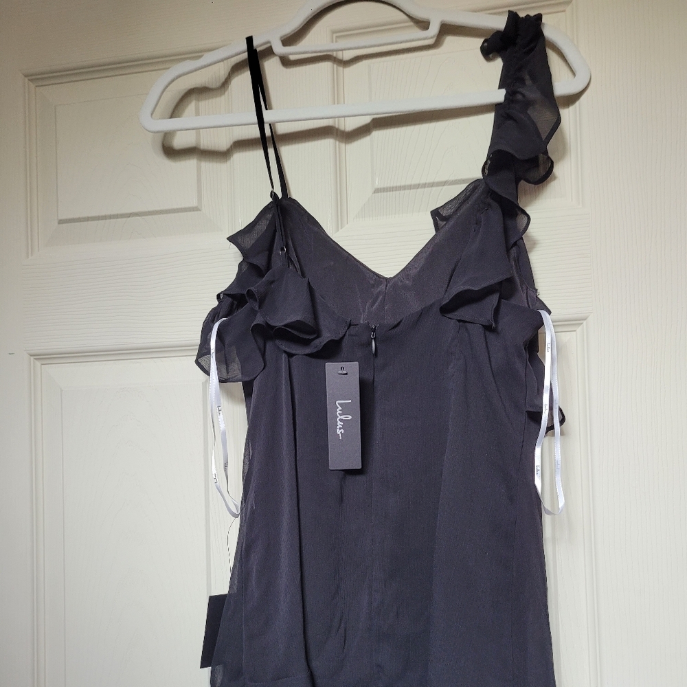 Lulu's Black Ruffle Dress - Picture 4 of 6